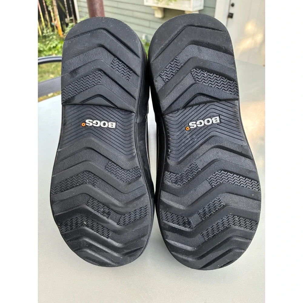 Bogs Classic II High Solid No Handles Black Waterproof Boots Youth 6